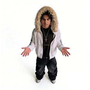 Chaqueta de Invierno Gruesa y Cálida con Capucha de Piel, Fabricada a Medida, con Impresión de Alta Calidad, Sudadera con Capucha de Piel Sintética para Hombre y Mujer - Product Image 4