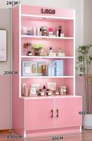 Vitrine cosmétique pour salons de beauté Porte en verre Présentoir à ongles Étagères multicouches pour produits de soins de la peau pour supermarchés