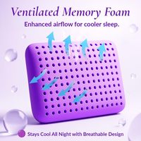 OME Cooling Lavender Memory Foam Oreiller de repos au lit Support ventilé pour le positionneur fonctionnel du dos de l'estomac