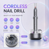 Perceuse à ongles portable 18000PRM pour manucure, façonnage, polissage et exfoliation des ongles avec écran LED