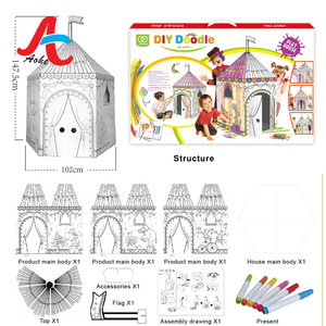 Gcc Unisex DIY Vẽ Lều Chơi Nhà Trẻ Em 3 Năm + 6 Màu Bút 3D Doodle Giấy Tông Giáo Dục Vui Vẻ - Product Image 6