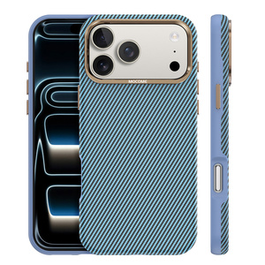 Funda Magnética de Lujo con Textura de Fibra de Carbono para Teléfono, con Botones Metálicos Independientes, Bisel Elevado para la Lente de la Cámara, Cubierta Antigolpes - Product Image 6