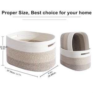 Panier de rangement OIAHOMY, 3 pièces, paniers tissés - Product Image 2