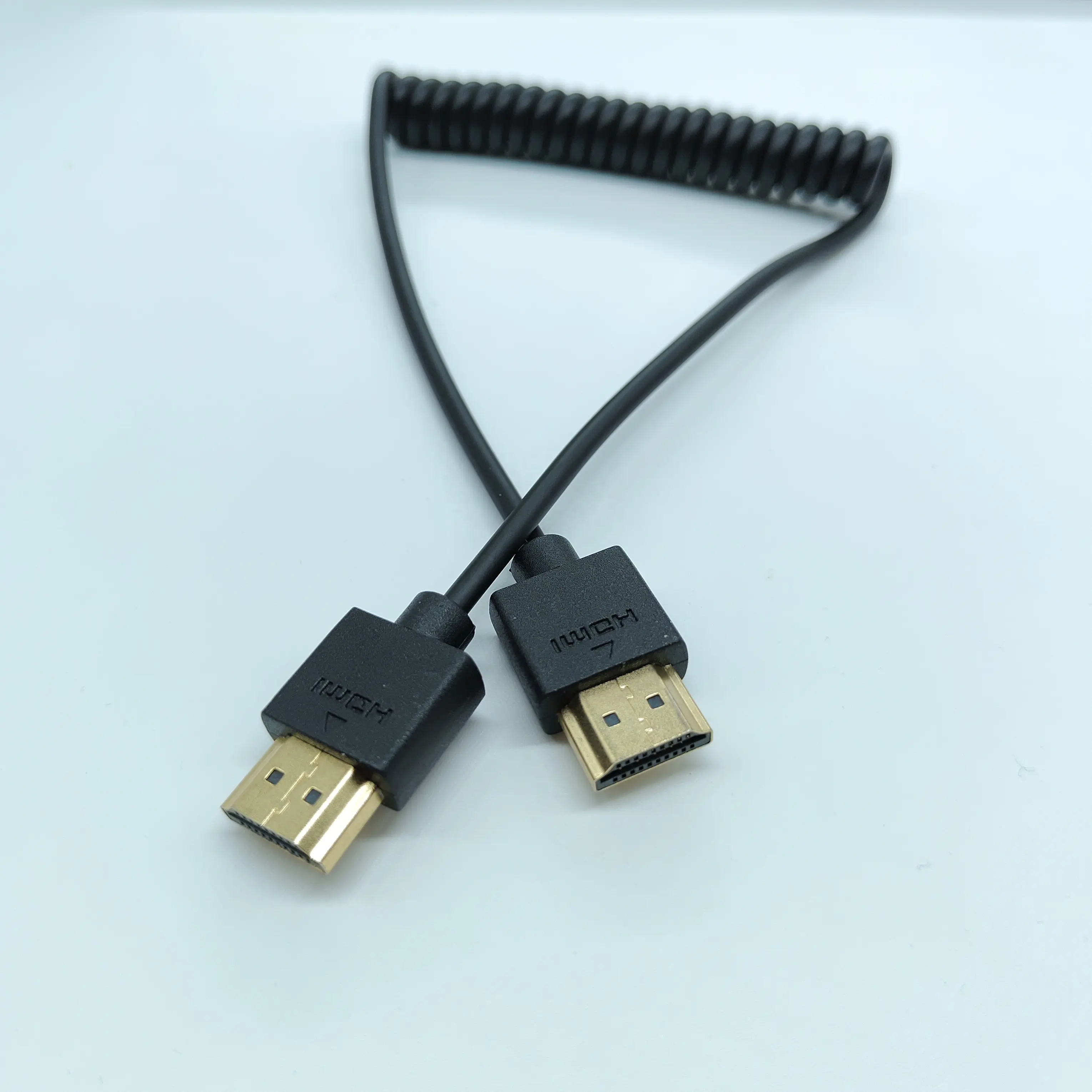 Kabel HDMI ke HDMI 4K kabel HDMI melingkar 4 kaki OD3.2 mendukung 4K @ 60Hz, 2K, 1080P, 18Gbps Monitor kamera TV Laptop kompatibel