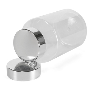 Emballage pharmaceutique transparent personnalisé en plastique HDPE pour capsules de produits de santé, médicaments et pilules avec bouchon à vis - Product Image 6