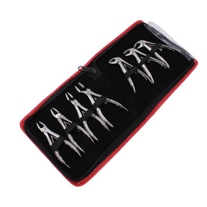 Dental Extraction Forceps Set 10 Piece Stainless Steel Orthodontic <b>Tools</b> With Storage <b>Bag</b> Manual Dental Surgical Instruments - Product Image 5