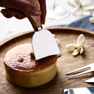4 adet benzersiz peynir bıçağı aracı <span class=keywords><strong>Set</strong></span> ahşap bambu kolu paslanmaz çelik peynir bıçağı seti peynir Pizza - Product Image 5