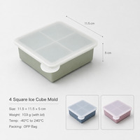 Moule à glaçons sphériques en silicone sans BPA, 4 cavités, flexible et réutilisable, pour whisky, bourbon, cocktails, avec couvercle