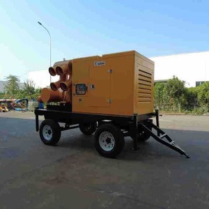 Pompe mobile de lutte contre les inondations, moteur diesel, tête d'aspiration de 7 m, centrifugeuse, transport des eaux usées, secours d'urgence - Product Image 1