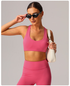 Ropa de Yoga para Fitness 2025 para mujer, sujetador de Yoga para correr al aire libre, almohadilla de pecho desmontable, sujetador de ejercicio de secado rápido desnudo - Product Image 3