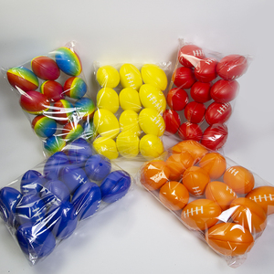 Sản Xuất Đầy Màu Sắc Bóng Bầu Dục Hình Bọt Căng Thẳng Bóng <span class=keywords><strong>PU</strong></span> Mềm Giải Nén Đồ Chơi Quả Bóng Thiết Lập - Product Image 6