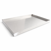 Bac de récupération d'eau universel en acier inoxydable, rectangulaire, anti-humidité, durable, anti-corrosion, 500x200mm