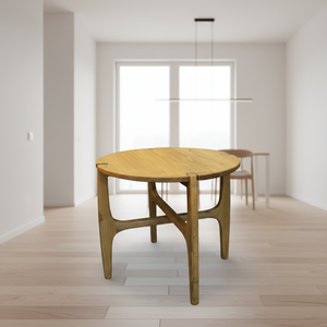 Mesa de Comedor Moderna Multiusos de Madera Maciza de Lujo, Estilo Rústico, Ensamblada a Mano por Meerit, para Hogar u Oficina - Product Image 2