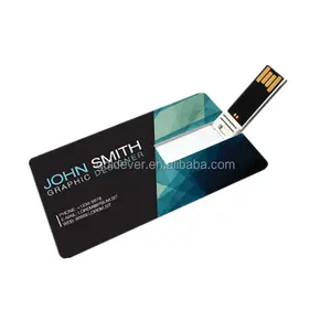 factory Customized Logo Slim Business Credit Card Shaped 12 4 8 16 32 gb Transparent Pendrive Usb Flash