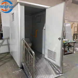 Winfair prefab tàn tật vận chuyển công cộng Tắm Di động ngoài trời vô hiệu hóa nhà vệ sinh di động