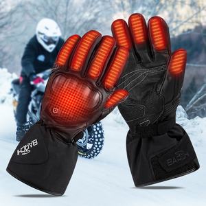 Беспроводные водонепроницаемые электрические теплые кожаные перчатки для езды на мотоцикле - Product Image 1