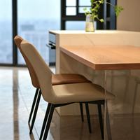 Chaise de salle à manger moderne à dossier incurvé en forme de vague, pieds en métal, vente en gros d'usine pour salle à manger et restaurant