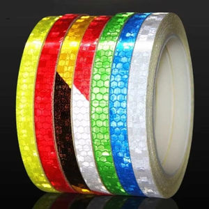 Autocollants pour vélo 1cm*8m, ruban réfléchissant fluorescent, bandes pour vélo de montagne, bandes pour <span class=keywords><strong>casque</strong></span> de vélo, moto, scooter - Product Image 3