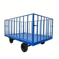 Remorque cage robuste de 15 tonnes / Remorque pour bétail et marchandises à châssis en acier / Pneus pleins pour le transport agricole et industriel
