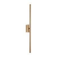 Lámpara LED de pared de tubo lineal simple, candelabro moderno con fondo de arriba hacia abajo, luz de pared opuesta, para cabecera, vestíbulo, pasillo, negro y dorado