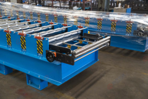 Macchina per la formatura di rulli per pavimenti con struttura in acciaio zincato completamente automatico, - Product Image 6