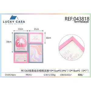 Multicolore 10x15cm & 13x18cm Set cornice per foto disegni assortiti per la decorazione della parete di casa all'ingrosso - Product Image 1