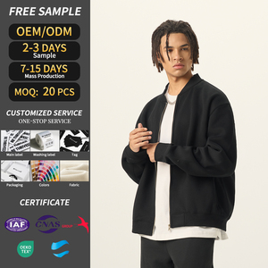 Felpe con Zip Spesse da <span class=keywords><strong>Uomo</strong></span> OEM/ODM, all'Ingrosso, con Cappuccio, Design Vintage Streetwear, Spalle Cadenti, per <span class=keywords><strong>Uomo</strong></span> - Product Image 1