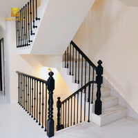 Main courante d'escalier intérieure en forme de double jointure pour système d'escalier