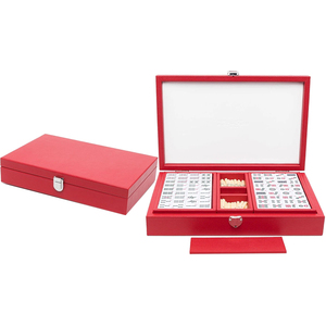 Tùy Chỉnh Sang Trọng Mỹ <span class=keywords><strong>Mahjong</strong></span> Với Hộp Da 166Pcs <span class=keywords><strong>Mahjong</strong></span> <span class=keywords><strong>Set</strong></span> - Product Image 1