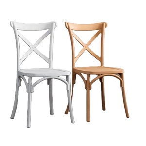 <span class=keywords><strong>Chaise</strong></span> d'événement de luxe en <span class=keywords><strong>plastique</strong></span> blanc et or à dossier croisé pour hôtel, <span class=keywords><strong>salle</strong></span> à <span class=keywords><strong>manger</strong></span>, mariage, fête et usage extérieur, pour salon - Product Image 1