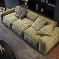 Canapé d'angle carré de luxe assemblé tissu de canapé modulaire meubles de salon de couleur personnalisée ensemble de canapés sectionnels meubles