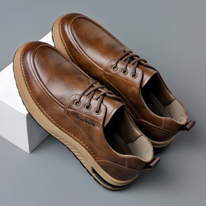 Chaussures habillées en cuir pour hommes, style professionnel, confortables, semelle souple, antidérapantes, durables, mode, pour le bureau, décontractées, pour la marche - Product Image 3