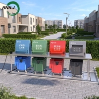 Système de collecte des déchets automatique souterrain RNKJ pour les zones de parc, plateforme élévatrice pour conteneurs à ordures