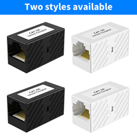Acoplador RJ45 conector Ethernet adaptador hembra a hembra Cat6 Cat5e Cat5 extensor de Cable en línea para extensión de red