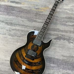 Guitare électrique Odin Totem LP, finition Sunburst, performance professionnelle et pratique pour débutants, équipée de micros <span class=keywords><strong>EMG</strong></span> - Product Image 4