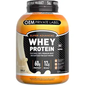 5lb Cheap Your Logo Chocolate Vanilla Hydrolyzed Raw Gym 90% Wpc Label Plastic Bags Mass 2000 Supplement Concentred Whey Protein
