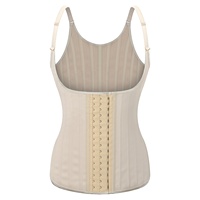 Corsé de Látex con 25 Varillas de Acero para Mujer Talla Grande Chaleco Moldeador de Cintura con Tirantes