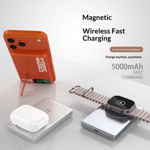 Batería <span class=keywords><strong>Externa</strong></span> Magnética de Aleación con Carga Rápida de 22.5W y Soporte para Reloj y Auriculares - Product Image 2