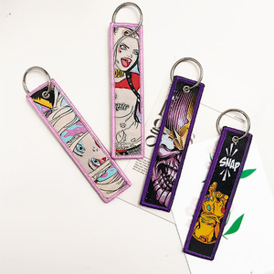 Porte-clés tissé brodé double face pour étudiants, thème Animation Marvel <span class=keywords><strong>Comics</strong></span> <span class=keywords><strong>DC</strong></span> Series Spider-<span class=keywords><strong>Man</strong></span> <span class=keywords><strong>Iron</strong></span> <span class=keywords><strong>Man</strong></span> Hulk - Product Image 2