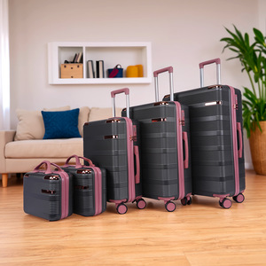 Juego de Maletas Travelpro de 4 Piezas, Color Negro y Rosa, Cierre de Cremallera, 4 Ruedas Silenciosas, Ruedas Universales, Maleta de Viaje de Negocios - Product Image 3