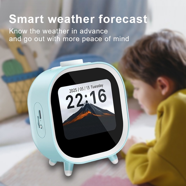New Arrived 1500mah Wireless Smart Voice Alarm Clock Smart Wake up Timing Weather Forecast Smart Alarm Clock