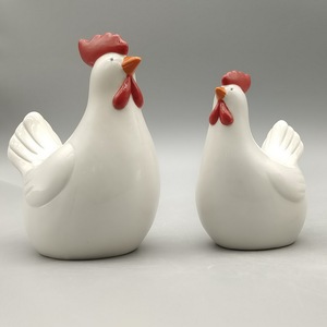 Ornements de printemps créatifs Statues de <span class=keywords><strong>poule</strong></span> en céramique ornements de bureau Statues d'animaux décorations de jardin de maison - Product Image 5