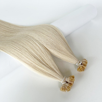 Extensiones de cabello humano teñido de rubio hielo de alta calidad Ktips SDD punta plana súper doble dibujada fábrica precio al por mayor stock listo