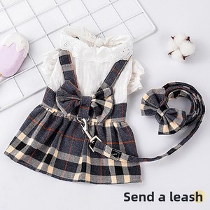 Ropa Ecológica para Mascotas, Falda de Princesa para Perros y Gatos con Lazo y Correa de Tracción, Vestido de Verano de Poliéster, <span class=keywords><strong>DEM</strong></span>/DOM Disponible - Product Image 2