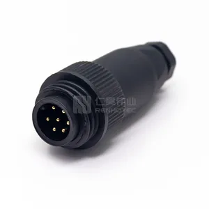 M18 Round Metal Male Spiral Waterproof Connector 2 3 4 5 6 7 8 Pins Tight Nylon Power Mounting Sensor