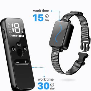 Dispositivo antiladridos electrónico recargable a distancia manual para perros <span class=keywords><strong>Collar</strong></span> de entrenamiento para perros de espera Extra largo impermeable - Product Image 4