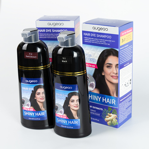 Wholesale Price New Arrival Permanent Black Dark <b>Brown</b> Herbal Plants Extracts Easy to Use Shiny Hair Dye <b>Shampoo</b> - Product Image 5