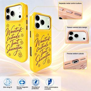 Étui de téléphone en cuir PU avec impression artistique de <span class=keywords><strong>lettres</strong></span> pour iPhone 18 Pro Max, protection antichoc avec coussin d'air, protection de l'écran et de l'objectif, découpes précises - Product Image 6
