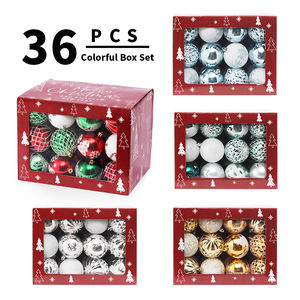 맞춤형 크리스마스 볼 화려한 디자인 행잉 장식 6cm 바블 선물 세트 크리스마스 장식 볼라스 데 나비다드 - Product Image 3