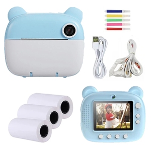 Hoogwaardige 1080P HD-videorecorder Kinderen Instant Print <span class=keywords><strong>Camera</strong></span> voor kinderen Digitale stripcamera met thermisch papier - Product Image 4